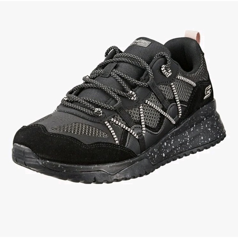 Skechers Bobs Squad 3 Zigzag Swagger Womens Shoes 5.5 Black 117188 BBK